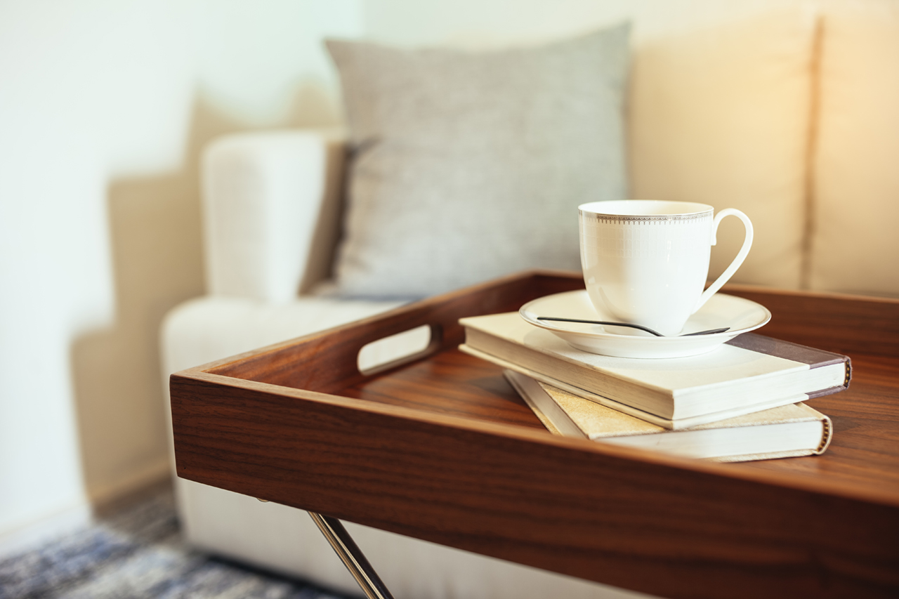 Book son wooden table